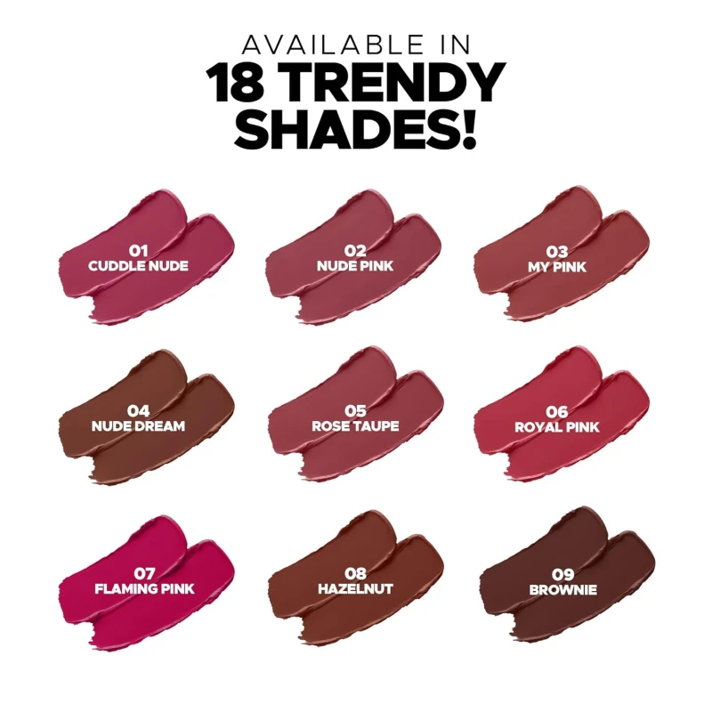 Hilary Rhoda Power Stay NonTransfer Lipstick | Matte Finish | Infused with Vitamin E & Shea Butter | Lightweight & Highly Pigmented | Glides Easily & Smudge-Proof |3.2g (Perfect Plum - Shade 11) thumbnail 6